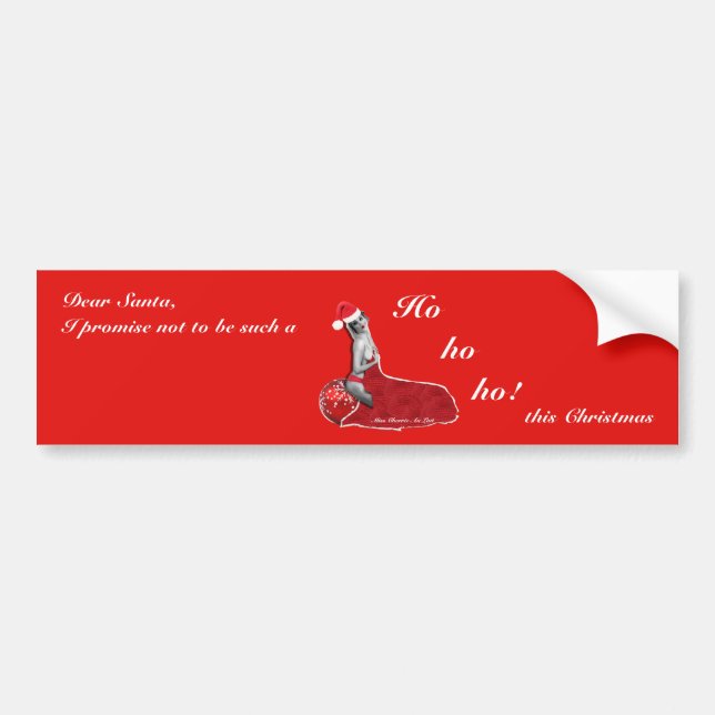 Naughty Joke Sexy Pinup jul Bumper Sticker Bildekal (Framsidan)