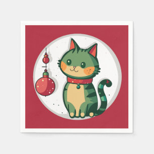Naughty jul Cat Julfest Pappersservett