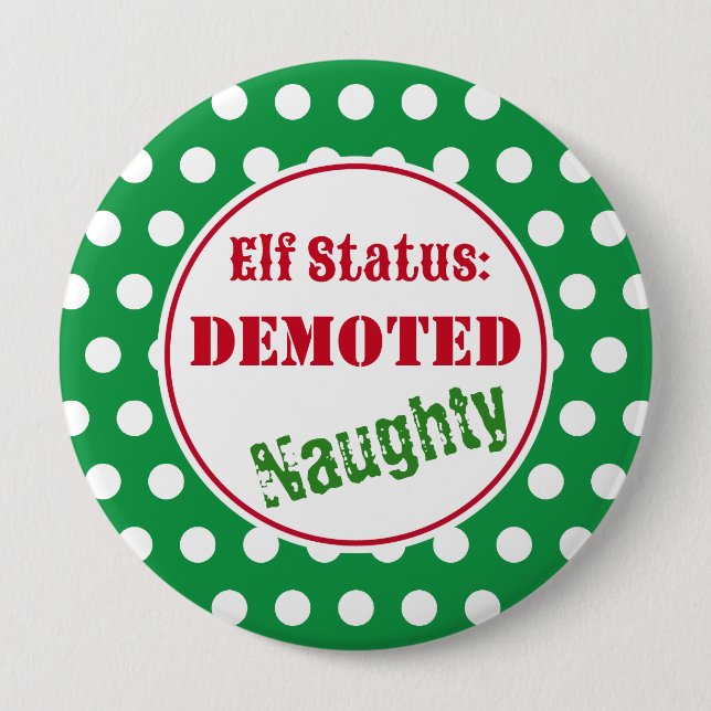Naughty jul Elf Button Knapp (Framsida)