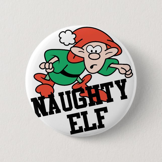 Naughty jul Elf Knapp (Framsida)