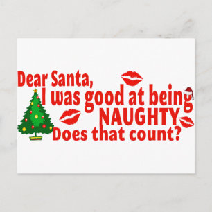 Naughty jul helg vykort