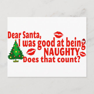 Naughty jul helg vykort
