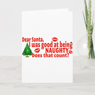 Naughty jul helgkort