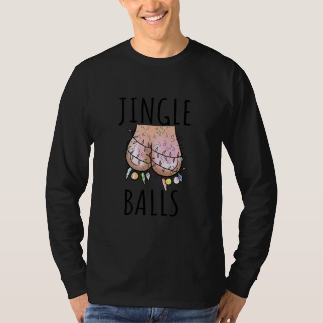 Naughty jul Jingle Bollar  T Shirt (Framsida)