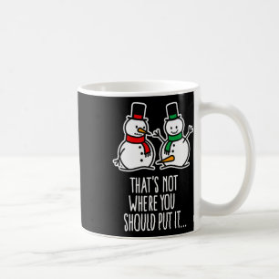 Naughty jul Say Dirty Snögubbe Tecknad Ugl Kaffemugg