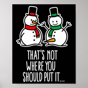 Naughty jul Say Dirty Snögubbe Tecknad Ugl Poster