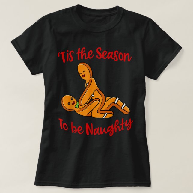 Naughty jul Shirt Dirty Julafton Gingerbröd Chr T Shirt (Design framsida)