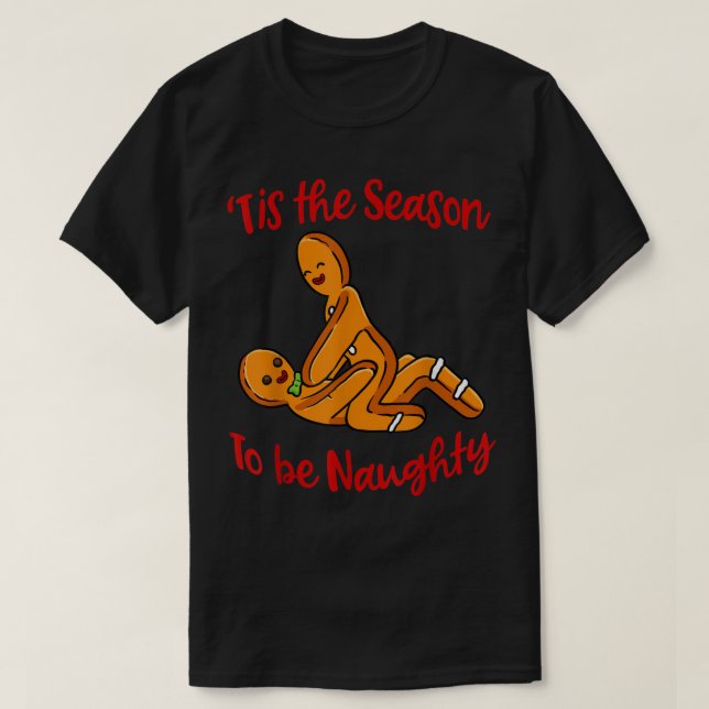 Naughty jul Shirt Dirty Julafton Gingerbröd Chr T Shirt (Design framsida)