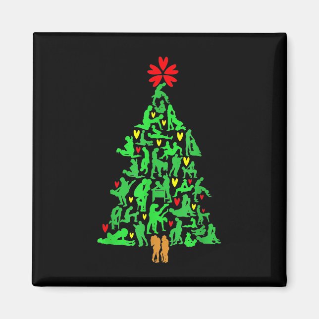 Naughty Julafton Ornaments Kamasutra Vuxen humor C Magnet (Framsidan)