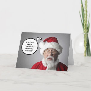 Naughty Jultomten, julen Hälsning Kort