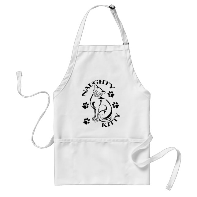 Naughty Kattunge Apron Förkläde (Framsidan)