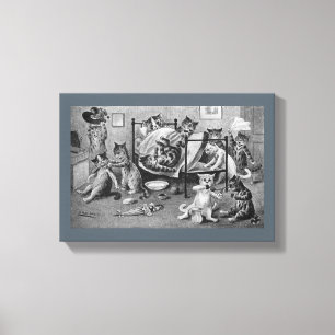 Naughty Kittens, Louis Wain Canvastryck