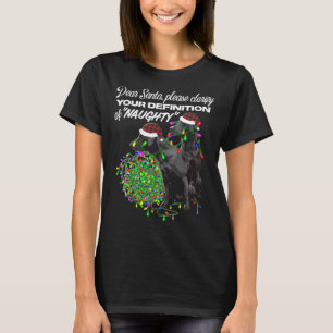 Naughty Labrador Retriever God jul for Lab T Shirt