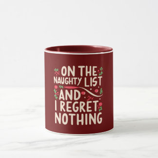 Naughty List and Reert Ingenting Julafton Children Mugg