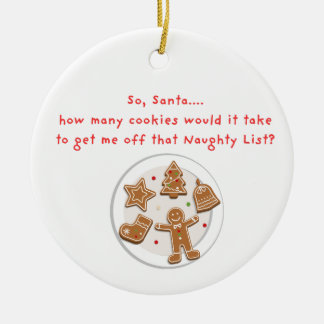 Naughty List Bribe Julgransprydnad Keramik