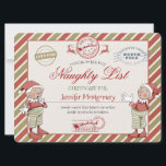Naughty List-certifikat från Jultomten Inbjudningar<br><div class="desc">Officiell Santa's Naughty List Certificate. Matchande objekt är tillgängliga. Du kan redigera alla formuleringar och till och med flytta inslag med hjälp av knappen "Redigera med Design Verktyg".</div>