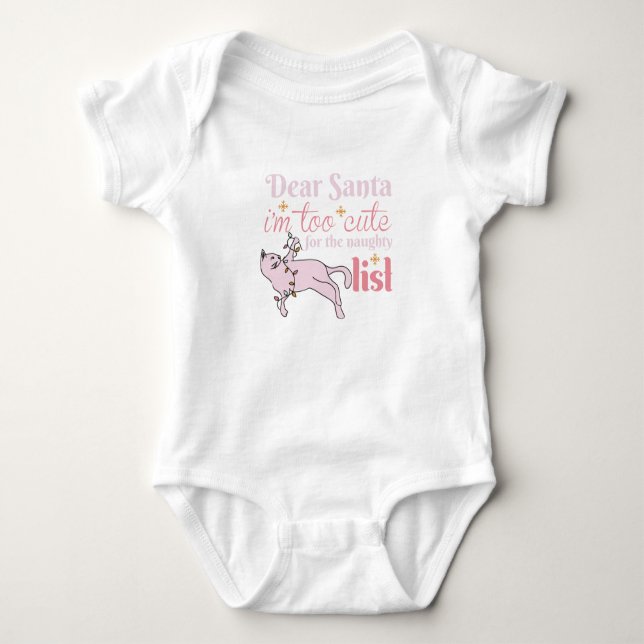 Naughty List Cute Cat-jul T Shirt (Framsida)