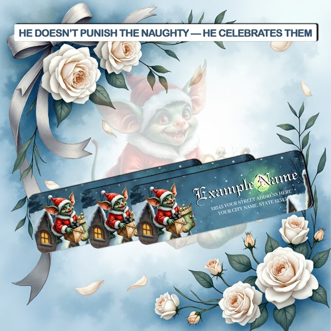 Naughty List Delivery: The Goblin Clause Chronicle Returadress Etikett (Skapare uppladdad)