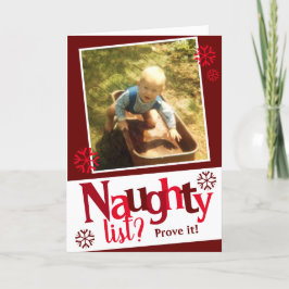 Naughty List? Funny Photo Helgkort
