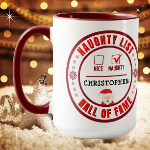 Naughty List Hall of Fame-julkaffet Mugg