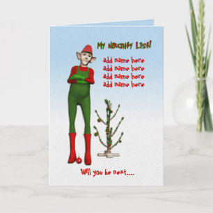 Naughty List Helgkort