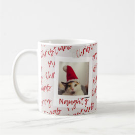 Naughty list-katt kaffemugg