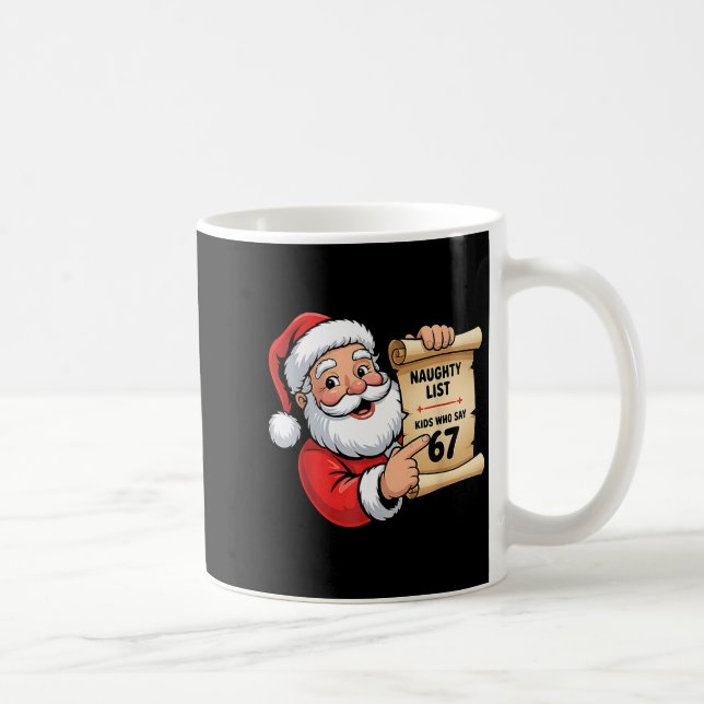 Naughty List Kids Who Say 67 Christmas Six Seven S Kaffemugg (Höger)