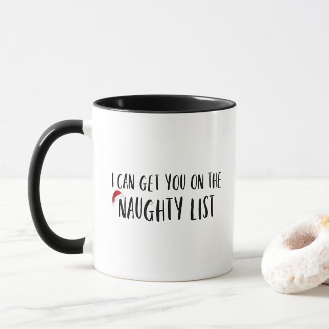 Naughty List, konstig jul Mugg (Med munk)