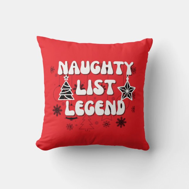 Naughty list kudde (Framsida)