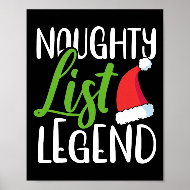 Naughty List Legend jul Naughty List Naughty Poster (Framsidan)
