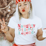 Naughty List Legend Retro Funny jul T Shirt<br><div class="desc">Den här snyggten är julskjortans utformning perfekt för både barn och vuxnor. Den här helgdag gör en julklapp i perfekten,  en lagerbänk,  ett byte av helgdag eller bara en speciell gåva till dig från tomten.</div>