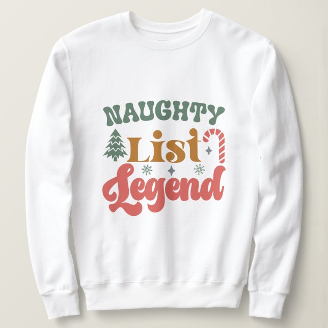 Naughty List Legend T Shirt (Design framsida)