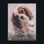 Naughty List, Santa I kan förklara julfoto Vykort<br><div class="desc">En roligt-Helgdagar-kortdesign med foto som ska skickas av eller på uppdrag av någon eller något sällskapsdjur som kan ha halkat utanför "brans" gränser i år! Använda ett foto av din elaka kattunge, ditt boisterösa barn eller ditt fantastiska enda självklara! Om fotot är ljust i färgning vid grund (så under den...</div>
