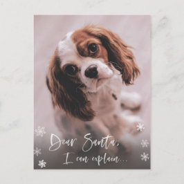Naughty List, Santa I kan förklara julfoto Vykort