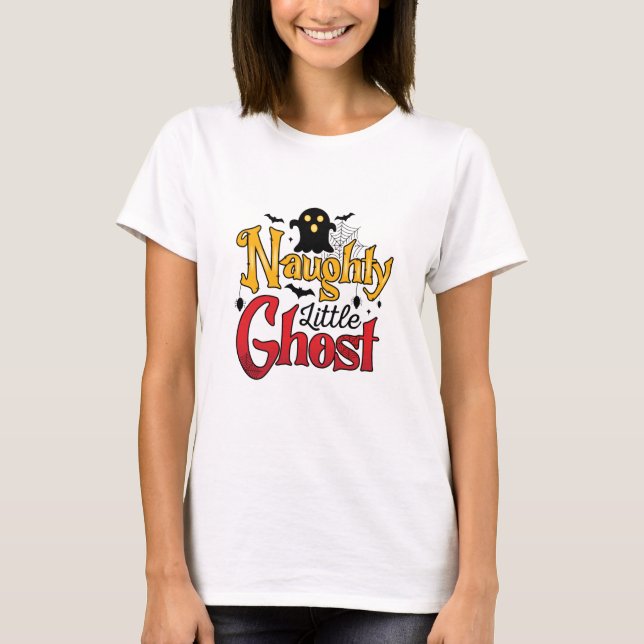 Naughty Little spökhalloween t-shirt (Framsida)