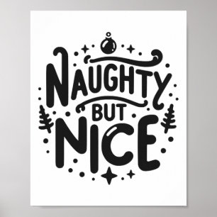 Naughty, men fin fin fin jul Humor Poster