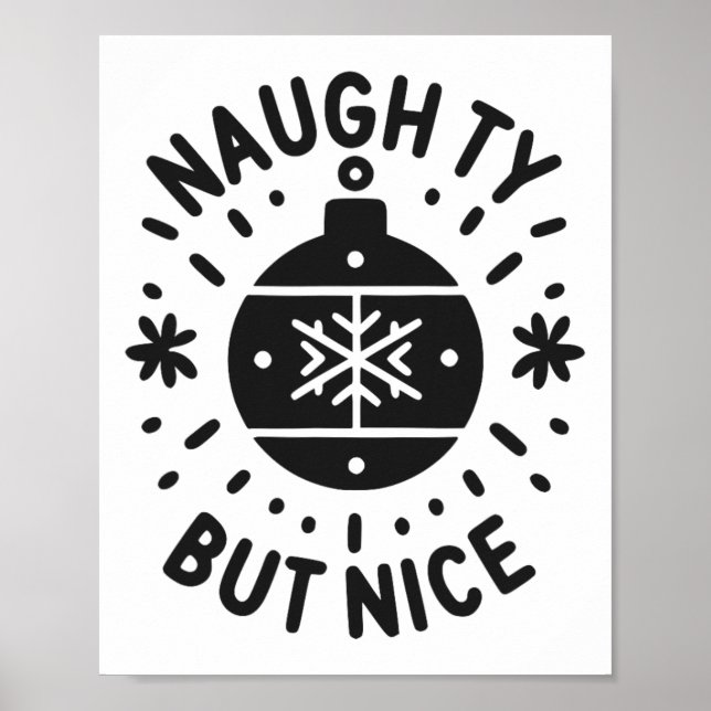 Naughty, men fin fin jul Humor 1 Poster (Framsidan)