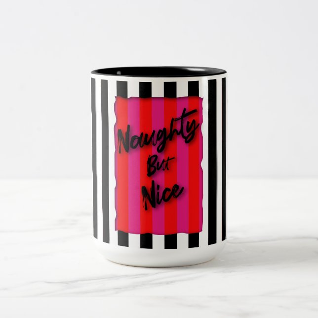 Naughty, men fin Två-Tonad mugg (Center)