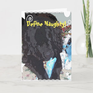 Naughty Newfoundland jul Helgkort