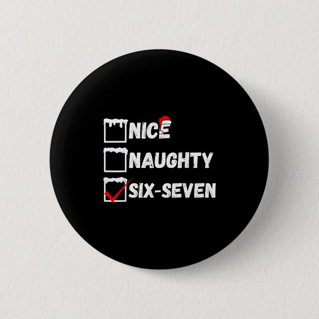 Naughty Nice 67 Christmas Checklist Fun Six Seven  Knapp (Framsida)