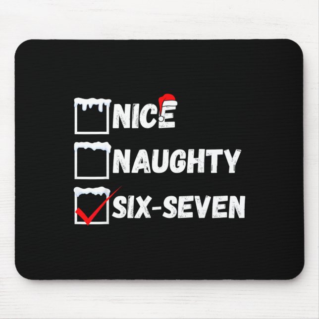 Naughty Nice 67 Christmas Checklist Fun Six Seven  Musmatta (Framsidan)