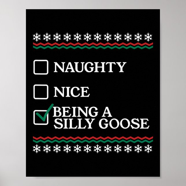 Naughty Nice är ett Fånig som går bra jul X Poster (Framsidan)