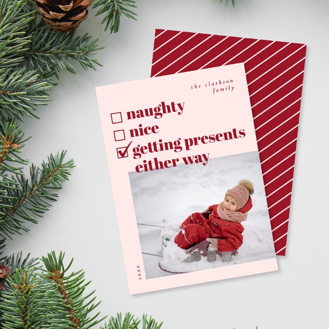 Naughty, Nice, att få Presenter på något sätt Julkort (Skapare uppladdad)