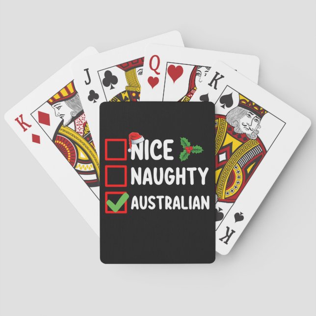Naughty Nice Australiens jullista Helgdag Casinokort (Baksidan)