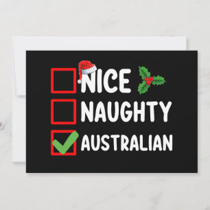 Naughty Nice Australiens jullista Helgdag Inbjudningar