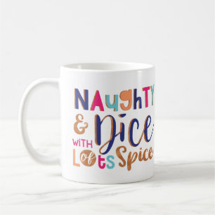 Naughty & Nice Colorful Trendig Typografiskt foto Kaffemugg