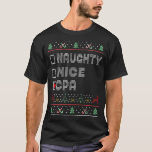 Naughty Nice Cpa Matching jul Group Pajama T Shirt
