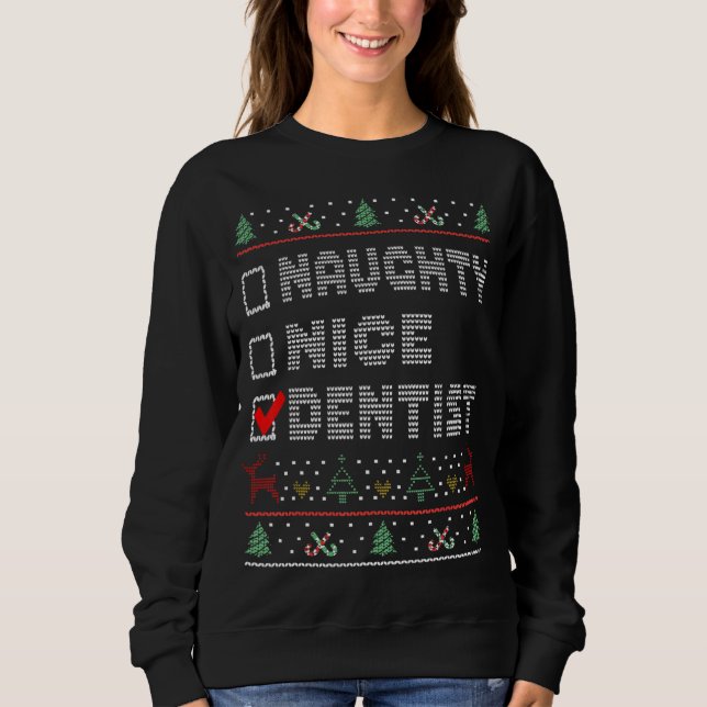 Naughty Nice Dentist Matching jul Group Paja T Shirt (Framsida)