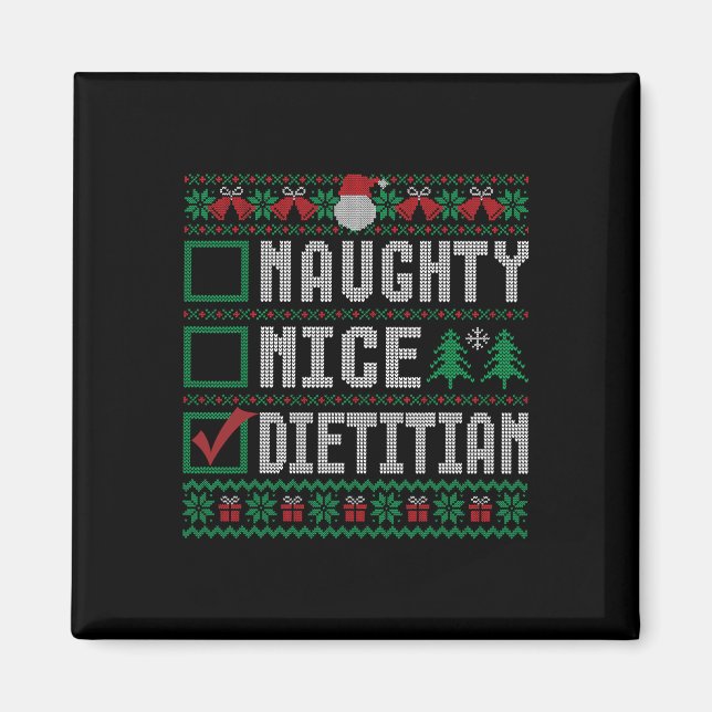 Naughty Nice Dietitian Helgdag Seas Magnet (Framsidan)