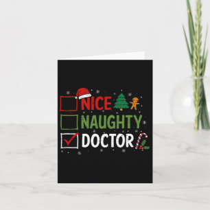 Naughty Nice Doktor jul Pajamas Jultomten Kort